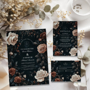 Save The Date Luxe Art Nouveau Floral Mariage