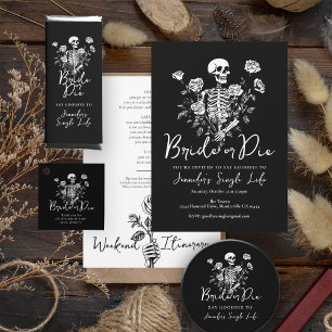 Invitation Enterrement de vie de jeune fille Bride or Die Flo