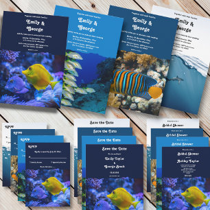 Hochzeit der Marine unter dem Meeresriff Küstenstr Einladung