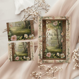 Boho Woodland Forest Baby Dusche Serviette