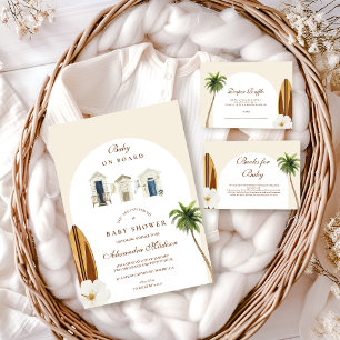 Baby an Bord Beach Baby Dusche Einladung