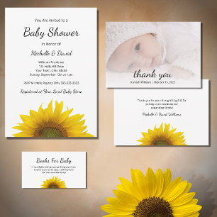 Modern Sunflower Baby Shower Gender Neutral Einladung