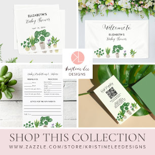 Papier Invitation à fleur de Baby shower Plante