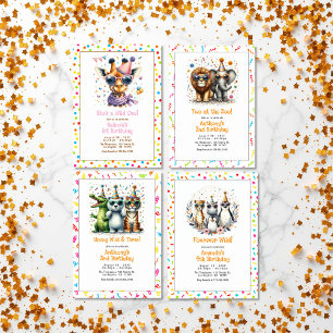 Invitation Elle est une girafe sauvage 1er anniversaire