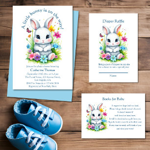 Carte D'accompagnement Petite Lapin Fleur sauvage Livres De Pâques Pour B