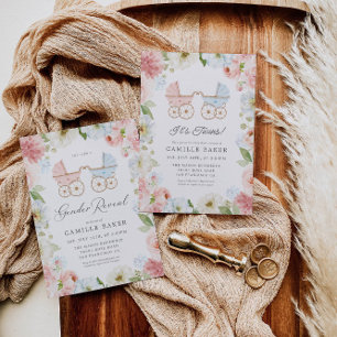 It's Twins Boy and Girl Baby Shower Invitation Einladung