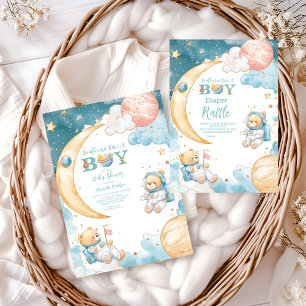 Teddy Bear Houston Wir haben einen Boy Diapper Raf Begleitkarte