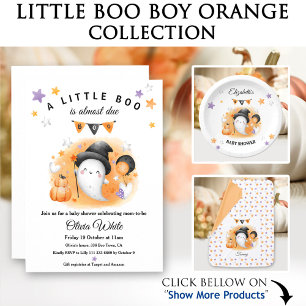 Halloween Baby Shower Little Boo Favor Sign Poster