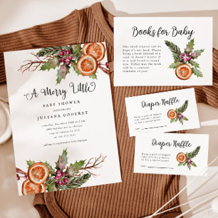 Winter Baby Showdiaper Raffle Ticket Begleitkarte