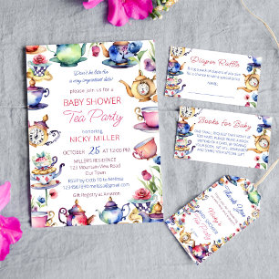 Babyduschbücher für Alicen im Wunderland Begleitkarte