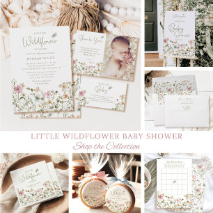 Serviette En Papier Un petit Baby shower de fille Fleur sauvage