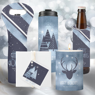 Weihnachtsbaumen Fotovorlage Blue ID863 Einladung