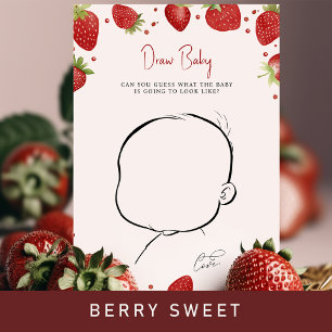 Berry Sweet Strawberry Baby Shower Pappteller