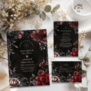 Viktorianische Jugendstil-Hochzeit Save The Date