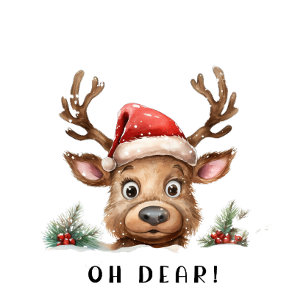 FUNNY Holiday Reindeer Großer Weihnachtsstrumpf