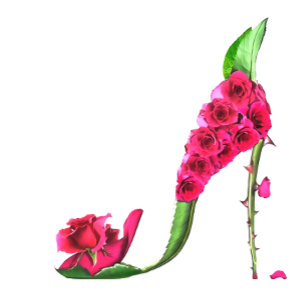 Silberkrone, Blumenhaie High Heel Schuhe Einladung
