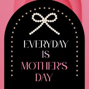 Alles Gute zum Muttertag Karte Pink Gold Schwarz 