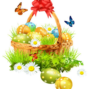 Sticker Rond Joyeux vacances de Pâques Bunny Floral tendance Bu