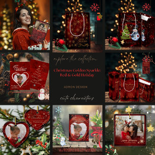 RED Christmas Foto Oma Tasche