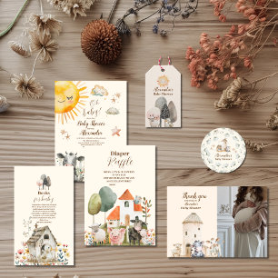 Baby-Dusche für Landtiere Geschenktütchen