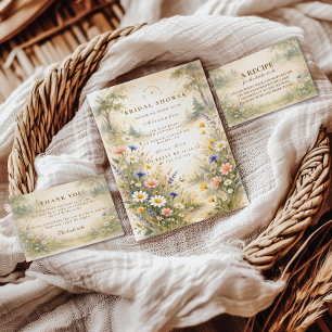 Invitation Fête de Mariage Champêtre Rose et Bleu