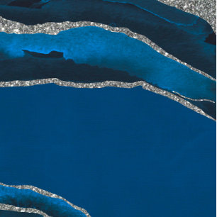 Navy Blue & Silver Glitzer Agate Wedding Einladung