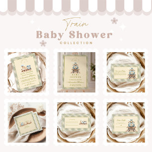 Duschdiapper-Raffle für grüne Aquarellbahn Begleitkarte