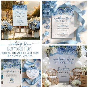 Invitation Quelque chose de bleu avant de faire Blue Hydrange