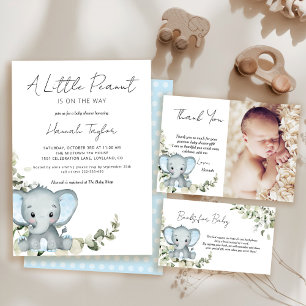 Carte D'accompagnement Elephant Boy Baby shower Livres pour bébé