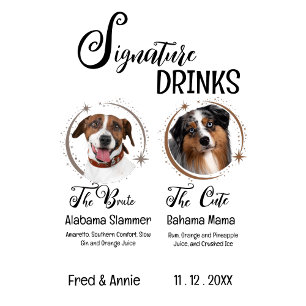 Faire-part de mariage de l'amant animal de chien