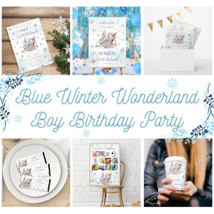 Winter Deer Snowflakes ONEderland Geburtstag Pappbecher