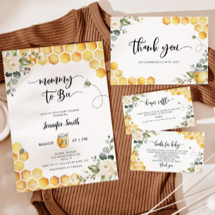 Bienenwünsche für Babykarte Einladung