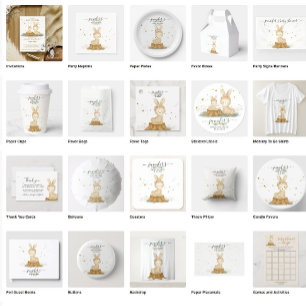 Rabbit Baby Duwer New Mommy Diaper Raffle Begleitkarte