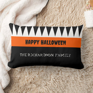 Happy Halloween Orange Black Personalisiert Feiertagspostkarte