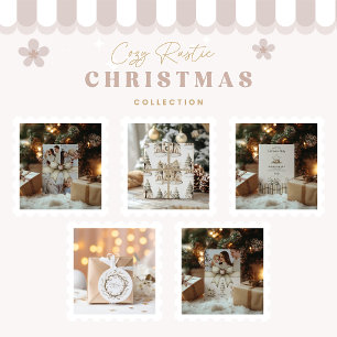 Neutrale Weihnachtsjunge Fotokarte Feiertagskarte