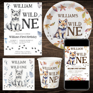 Assiettes En Carton Vaisselle de fête d'anniversaire à thème Wild One 