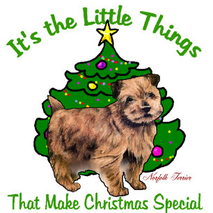 Cartes Pour Fêtes Annuelles Norfolk Terrier Cadeaux de Noël
