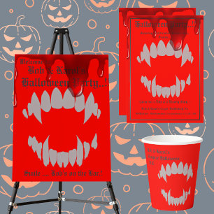Invitation Soirée Halloween morsure de vampire