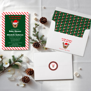 Invitation Un Peu De Rindeer Est En Chemin Baby shower