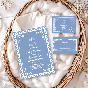 Blue Mexican Cielito Lindo Diapper Raffle Begleitkarte