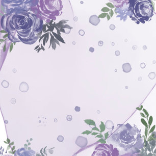 Invitation Wedding shower d'encre d'alcool de tourbe violette