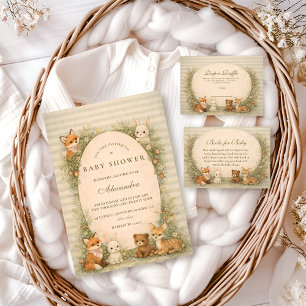 Serviette En Papier Baignade de Bébé Animaux de la Forêt de Contes de 