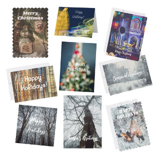 Weihnachtsbeleuchtung Feiertagspostkarte