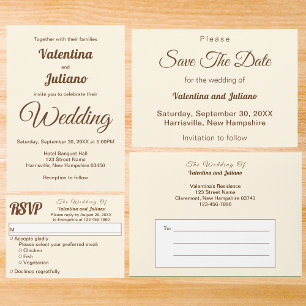 Carte D'accompagnement Registre de cadeaux de mariage en typographie marr