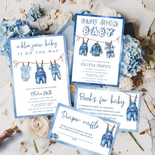 Invitation Blue Jean Baby est sur le chemin Denim Boy Baby sh