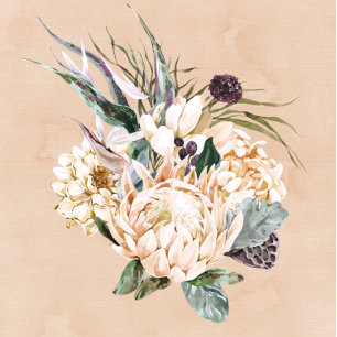 Tropical Boho White Protea Polterabend lädt ein