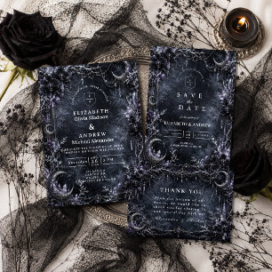 Invitation Mariage d'hiver gothique enchanté