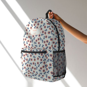 Verrückte Korallen-Gänseblümchen – Nahtloses Mini- Bedruckter Rucksack