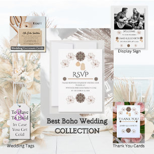 Pays Floral Boho Faire-part de mariage