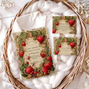 Carte D'accompagnement Tirage au sort de couche pour le jardin de fraises